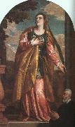  Paolo  Veronese St Lucy and a Donor Germany oil painting reproduction